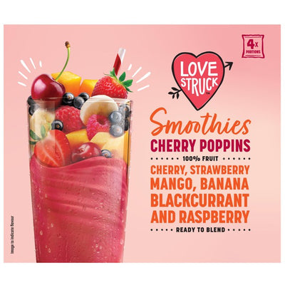 Love Smoothie Love Struck Kirsebær Poppins Frossen Smoothie Mix 4 x 120g