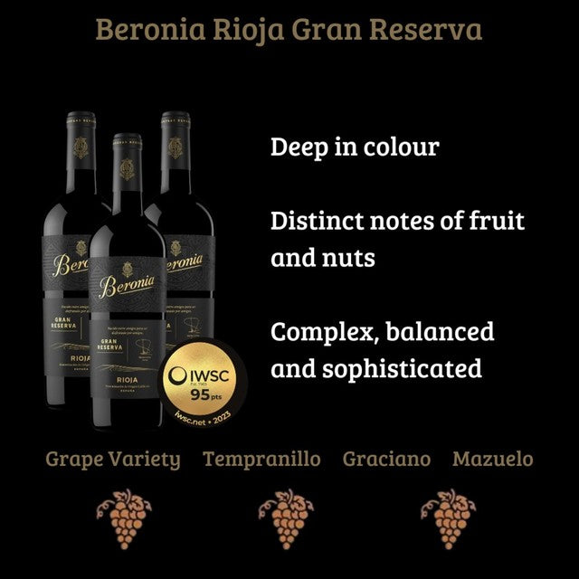 Beronia Rioja Gran Reserva red wine 75cl - British product