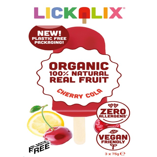 Lickalix Cherry Cola ice lollies 3 pack, UK version