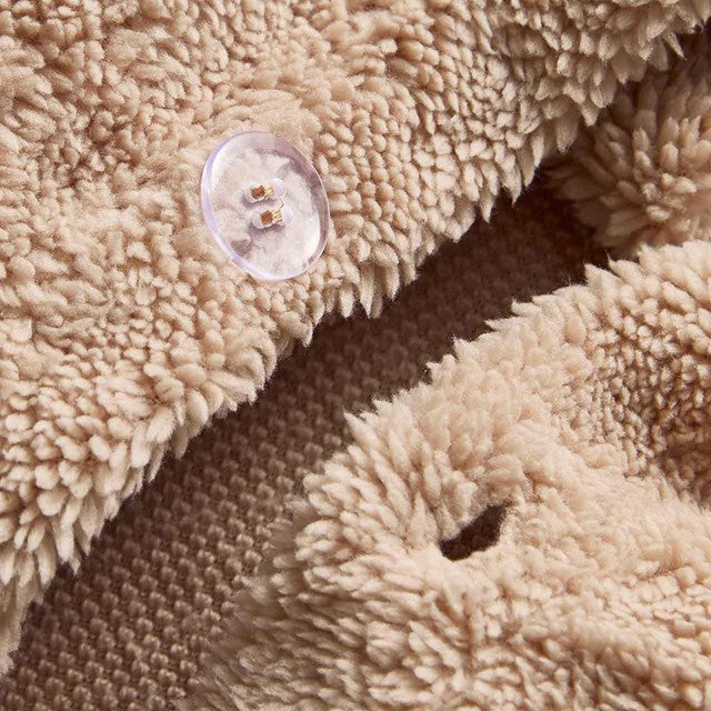M&S teddy fleece bedding set Super King biscuit, imported from the UK