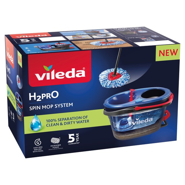 Vileda H2PrO spin mop and bucket system, UK version