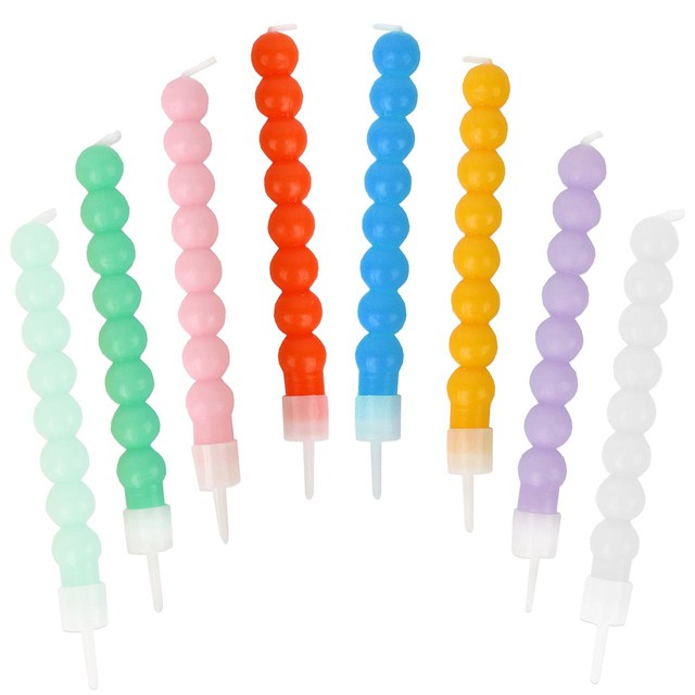 Talking Tables bobble birthday candles 8-pack (British brand)