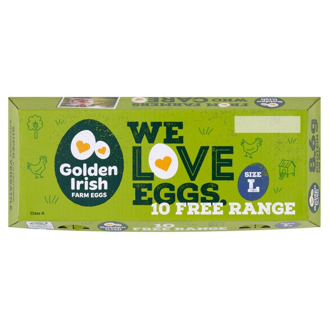 Golden Irish Eggs free range eggs 10 pack, UK version