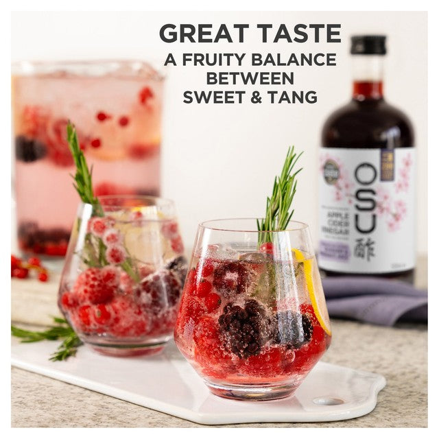 OSU Apple Cider Vinegar Blueberry & Pomegranate 500ml, imported from the UK
