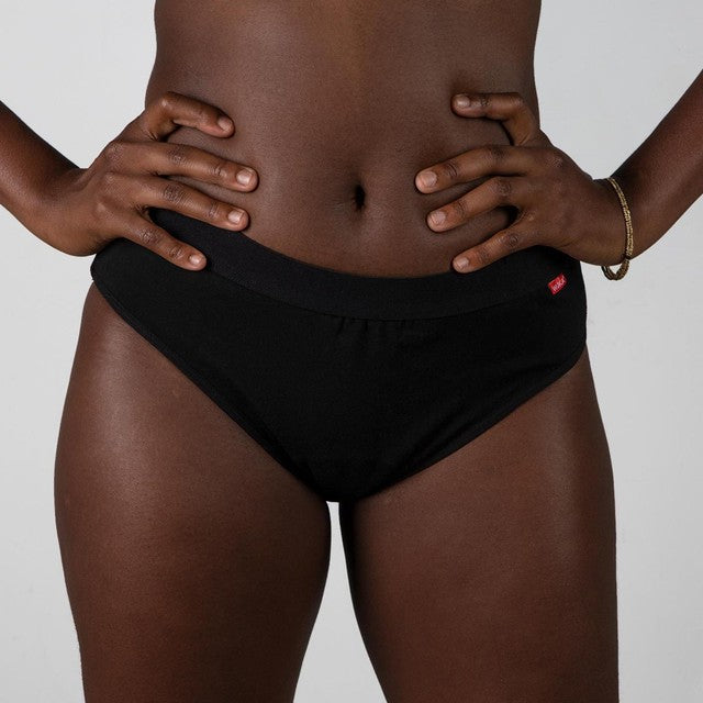 WUKA Bikini Brief period pants medium flow black size L (British brand)