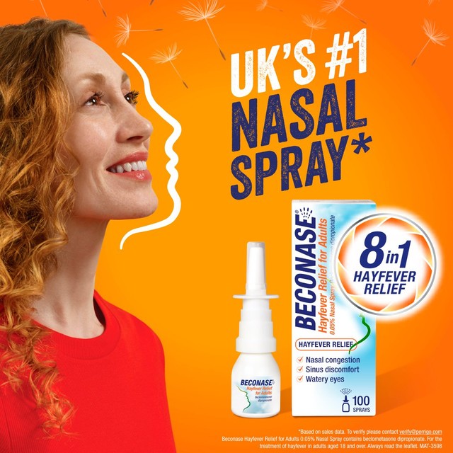 Beconase hayfever relief nasal spray for adults - British product