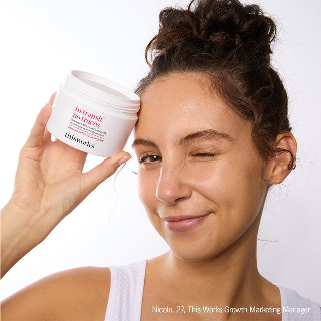 This Works In Transit No Traces facial cleansing pads (British brand)