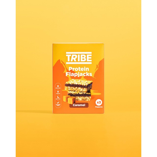TRIBE Protein Flapjack Caramel 3 x 38g (British brand)