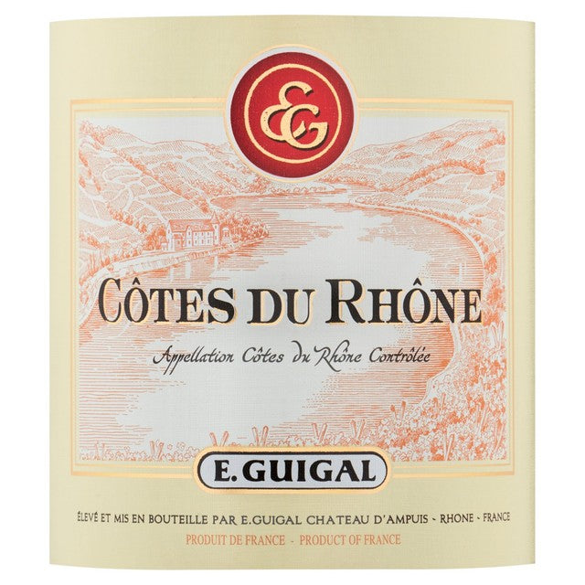 Guigal Cotes du Rhone Rouge red wine 75cl, UK version
