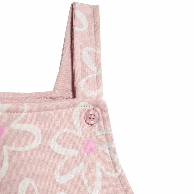 M&S pink floral dungaree set for 0-3 months, imported from the UK