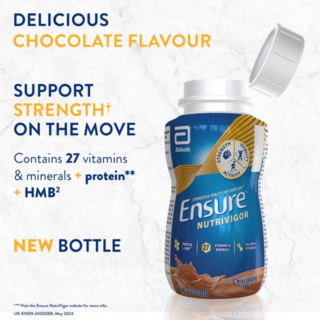 Ensure NutriVigor chocolate flavour nutritional shake 220ml - British product