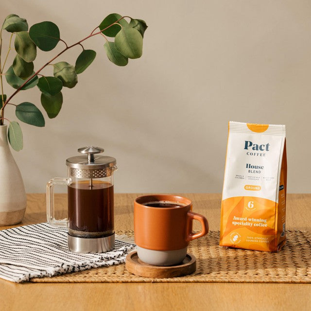 Pact House Blend ground coffee 200g, imported from the UK