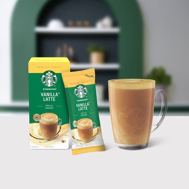 Starbucks vanilla latte coffee sachets 5 pack (British brand)