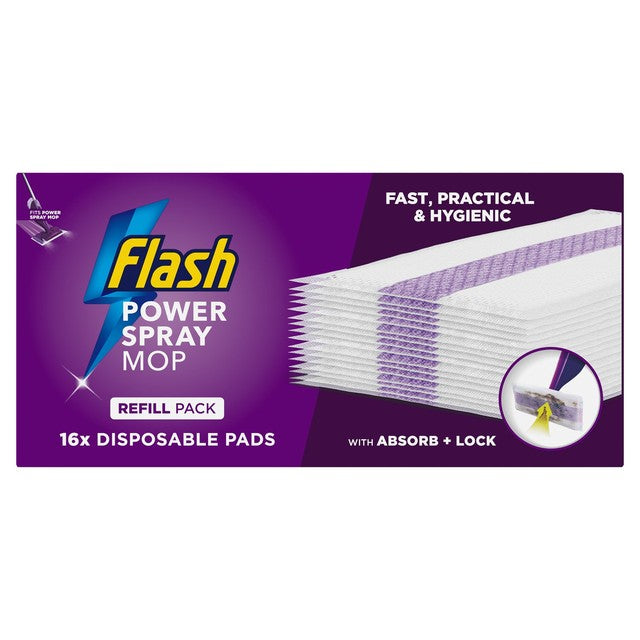 Flash multi-surface mop pad refills 16 pack - British product
