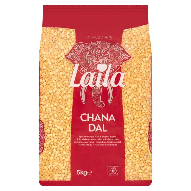 Laila Chana Dal split chickpeas 5kg, UK version