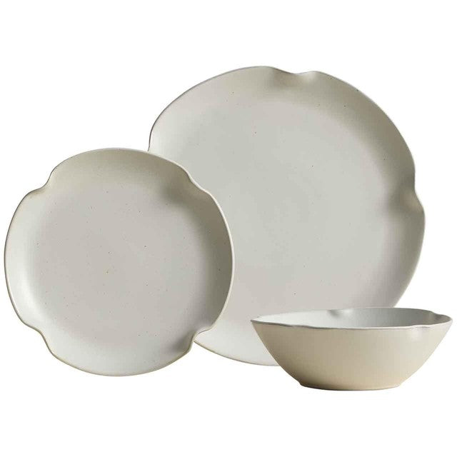 M&S 12 piece dinner set cream - British product