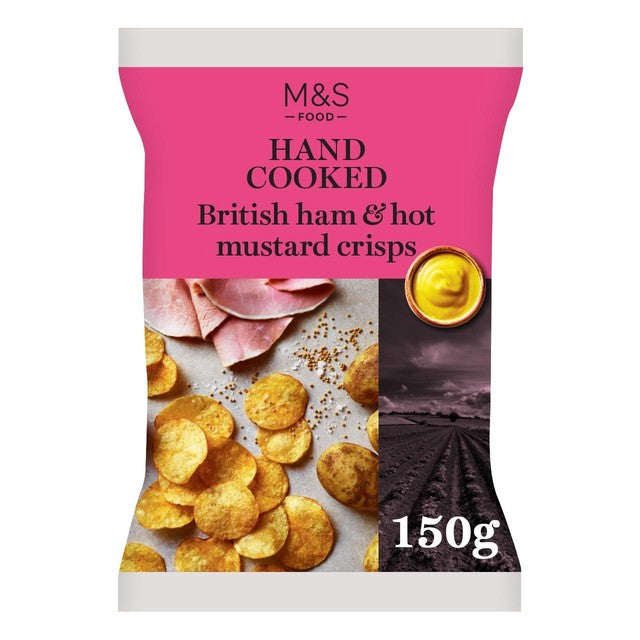 M&S Ham & Hot Mustard potato crisps 150g, UK version