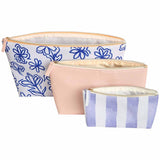M&S wash bag trio blue mix, imported from the UK