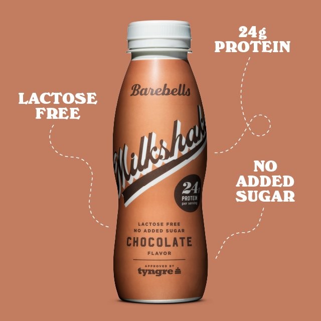 Barebells chocolate protein milkshake 330ml (British brand)