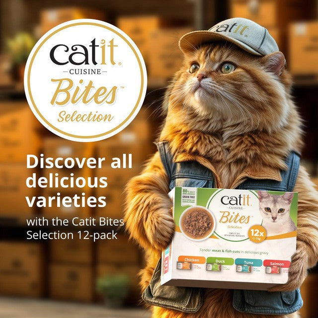 Catit Bites Variety Pack wet cat food, UK version