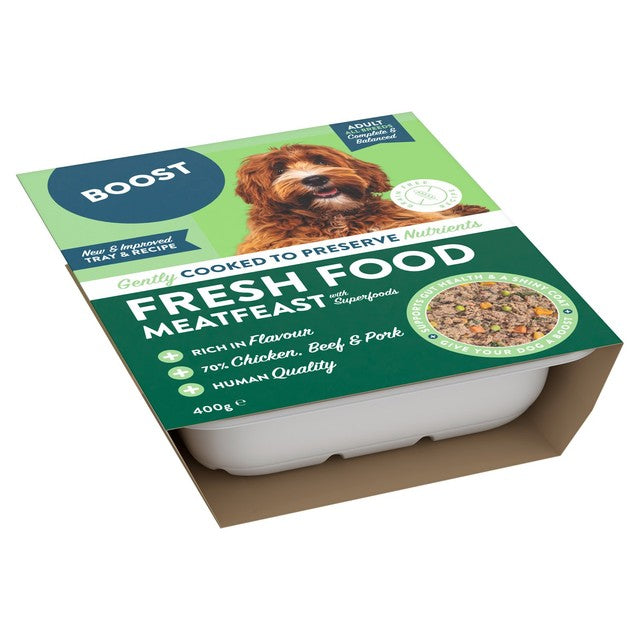 Boost Pet Meat Feast complete dog meal (British brand)