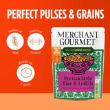 Merchant Gourmet rice and lentils mix Persian style (British brand)