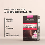 John Frieda hair dye Medium Red Brown 5R, UK version