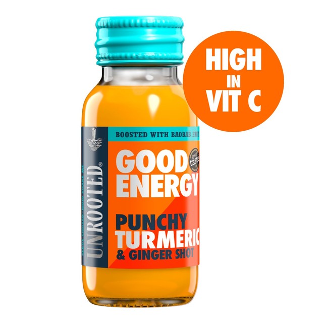 Unrooted Turmeric Ginger Baobab health shot 60ml (British brand)