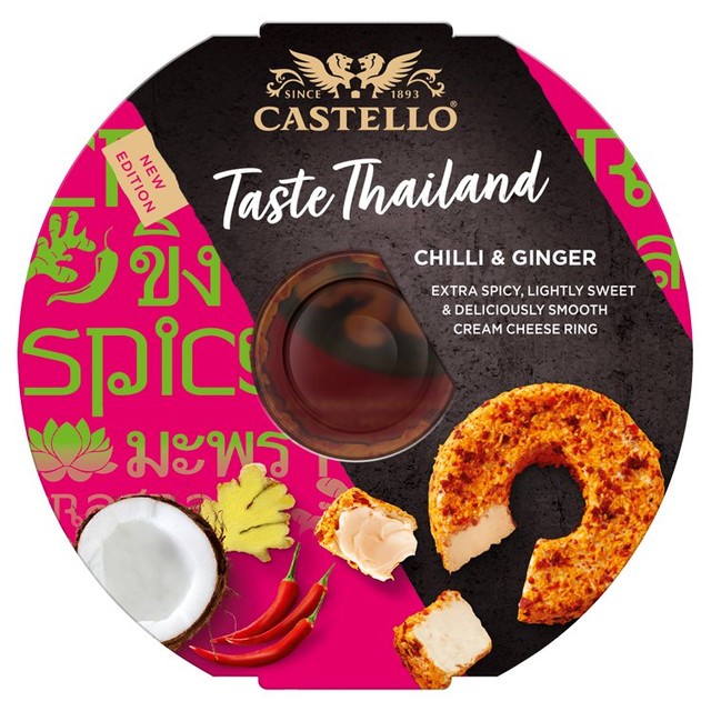 Castello chilli and ginger cream cheese ring Taste of Thailand 125g - British product