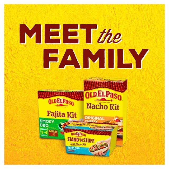 Old El Paso Crispy Chicken Fajita Kit 555g, imported from the UK