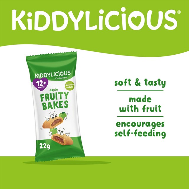 Kiddylicious apple baby snack bars 6 x 22g, UK version