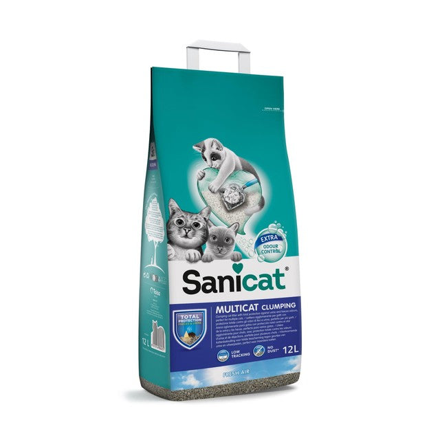 Sanicat Multicat Clumping Cat Litter 12L (British brand)
