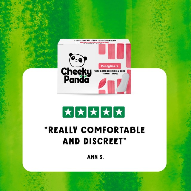 The Cheeky Panda unscented pantyliners 18 pack (British brand)