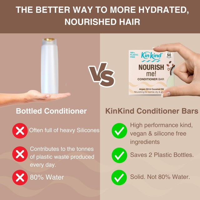KinKind Nourish Me conditioner bar 40g, UK version