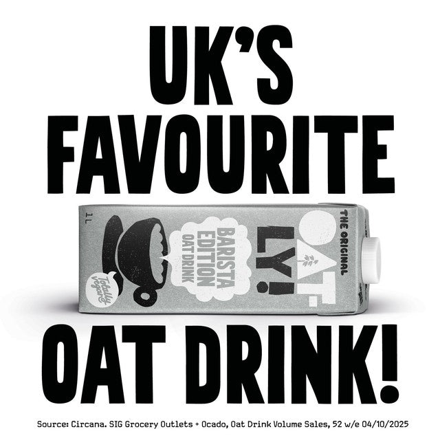 Oatly Barista Edition Long Life oat drink 1L, imported from the UK
