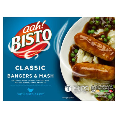 M&S Bisto Bangers & Mash Frozen Ready Meal 375g- Buy online at McGrocer