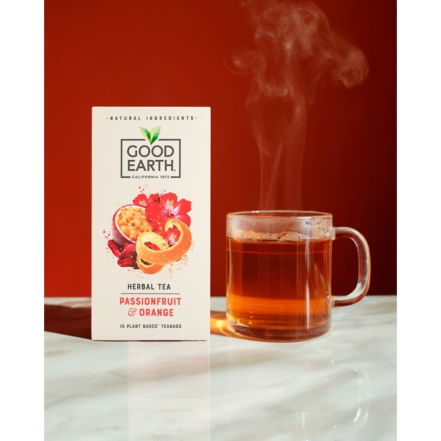 Good Earth Orange and Passionfruit herbal tea 15 teabags, UK version