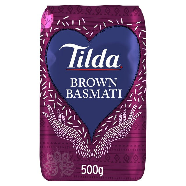 Tilda wholegrain brown basmati rice 500g (British brand)