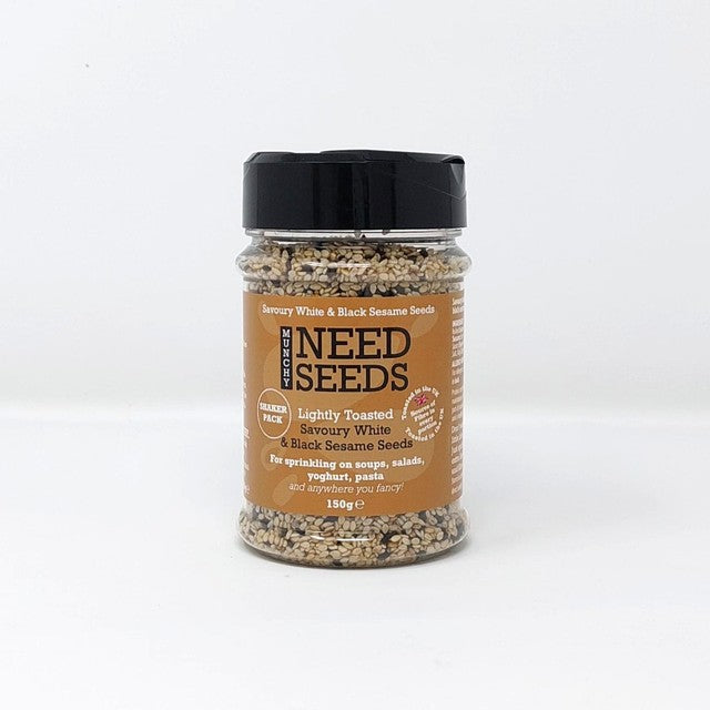 Munchy Seeds savoury sesame seed shaker 150g, imported from the UK