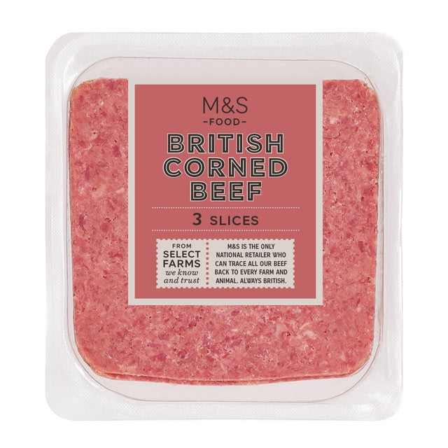 M&S British corned beef slices 80g, imported from the UK