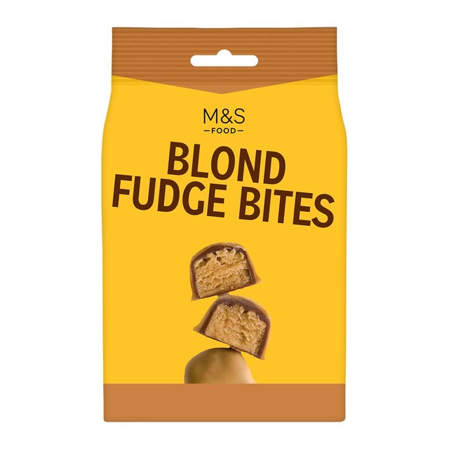 M&S blond fudge bites 128g, imported from the UK