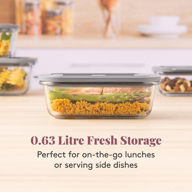 Kilner rectangle glass storage container 0.63 litre, UK version