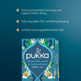 Pukka chamomile vanilla honey tea 20 bags, imported from the UK