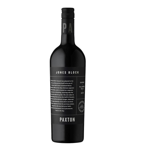 Paxton Biodynamic Single Vineyard Jones Block Shiraz 75cl, imported from the UK