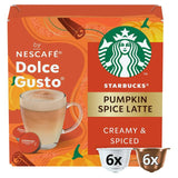 Starbucks Pumpkin Spice Latte by Nescafe Dolce Gusto Coffee Pods x6
