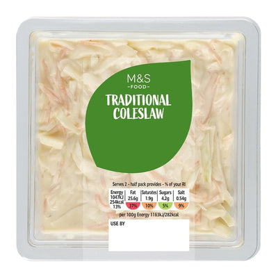 M&S M&S Tradisjonell Coleslaw Tilbehør 180g- Kjøp online hos McGrocer
