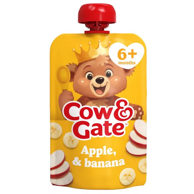 Cow & Gate apple and banana baby food pouch 100g - British product