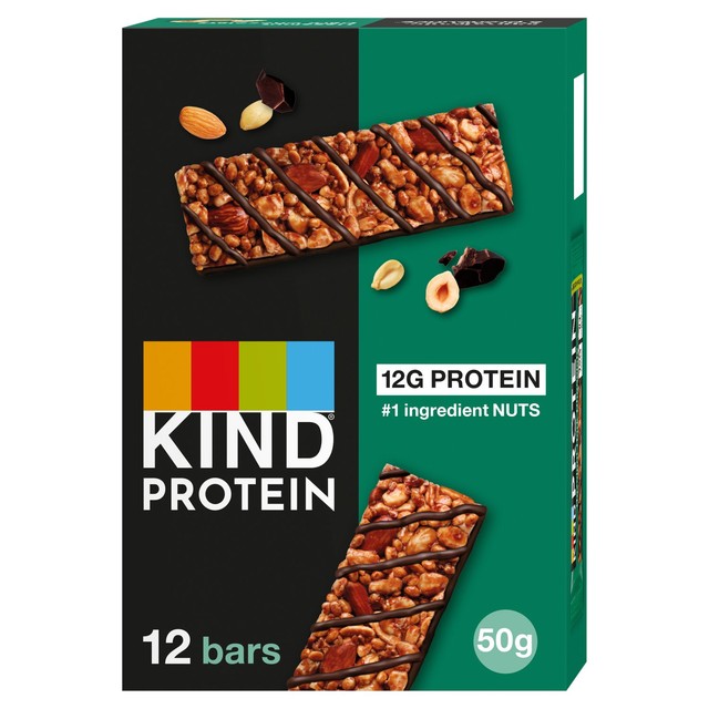 KIND protein bar hazelnut dark chocolate 12 pack (British brand)