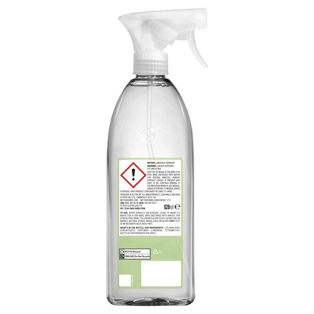 Method limescale remover spray bottle - British product