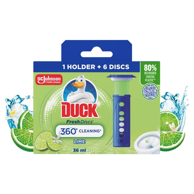 Toilet Duck Fresh Discs Lime toilet gel holder 36ml - British product